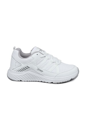24865 Beyaz - Gümüş Rengi Erkek Sneaker Günlük Spor Ayakkabı 