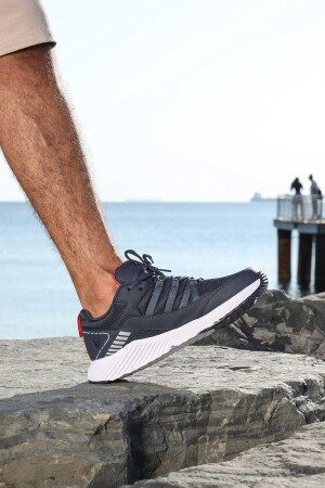 24865 Lacivert - Kırmızı Erkek Sneaker Günlük Spor Ayakkabı - 3