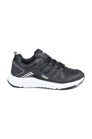 24865 Siyah - Neon Yeşil Erkek Sneaker Günlük Spor Ayakkabı - Jump
