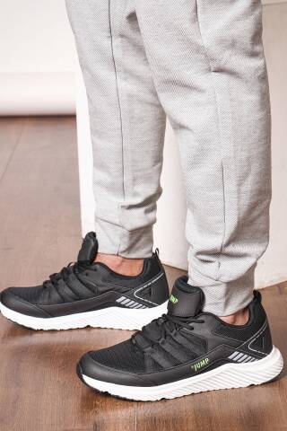 24865 Siyah - Neon Yeşil Erkek Sneaker Günlük Spor Ayakkabı - Jump (1)