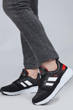 26605 Siyah - Beyaz Erkek Sneaker Günlük Spor Ayakkabı - 2