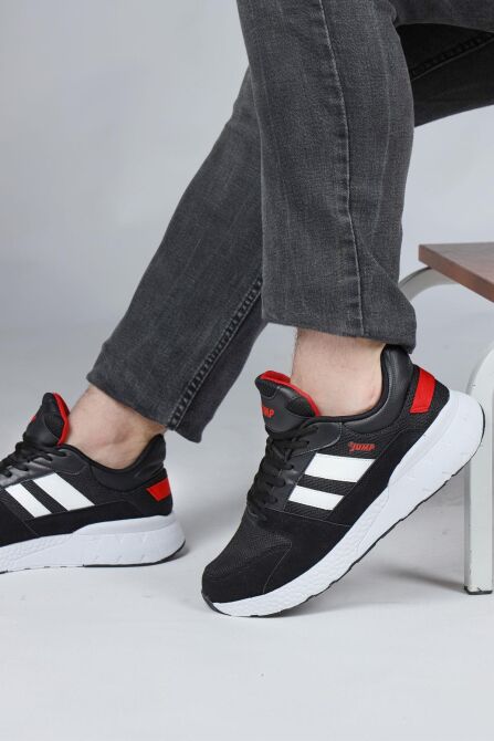 26605 Siyah - Beyaz Erkek Sneaker Günlük Spor Ayakkabı - 3