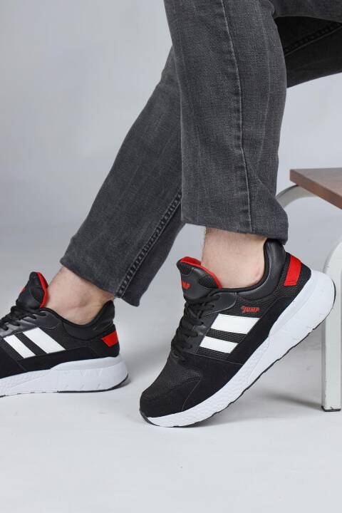 26605 Siyah - Beyaz Erkek Sneaker Günlük Spor Ayakkabı - 3