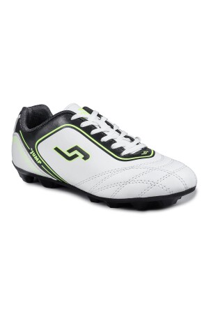 26752 Beyaz - Siyah Çim Halı Saha Krampon Futbol Ayakkabısı - Jump (1)