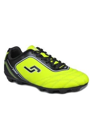 26752 Neon Sarı - Siyah Çim Halı Saha Krampon Futbol Ayakkabısı - Jump (1)