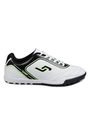 26753 Beyaz - Siyah Halı Saha Krampon Futbol Ayakkabısı 