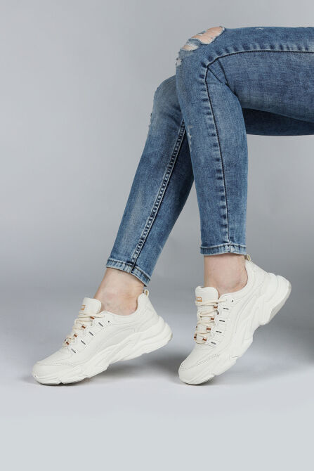 26776 Açık Bej Kadın Sneaker Günlük Spor Ayakkabı - 3