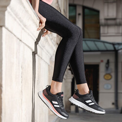 Jump 26790 Siyah - Somon Pembe - Beyaz Kadın Spor Ayakkabı - Thumbnail