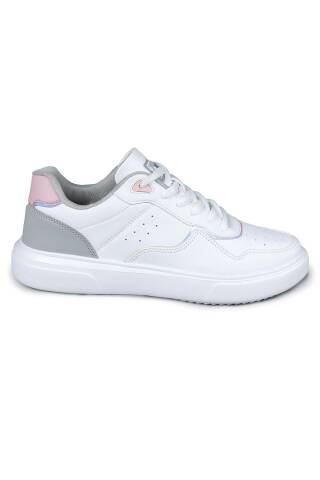 26821 Beyaz - Pembe Kadın Sneaker Günlük Spor Ayakkabı - Jump