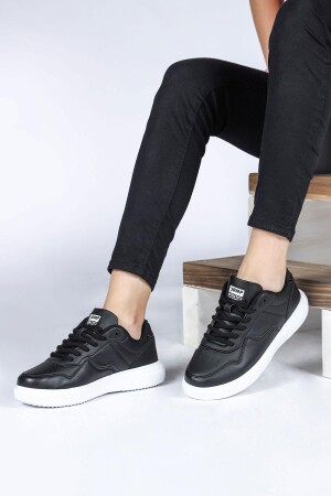 26821 Siyah - Beyaz Kadın Sneaker Günlük Spor Ayakkabı - 2