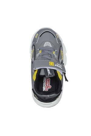 26982 Cırtlı Gri - Sarı Üniseks Çocuk Sneaker Günlük Spor Ayakkabı - 3