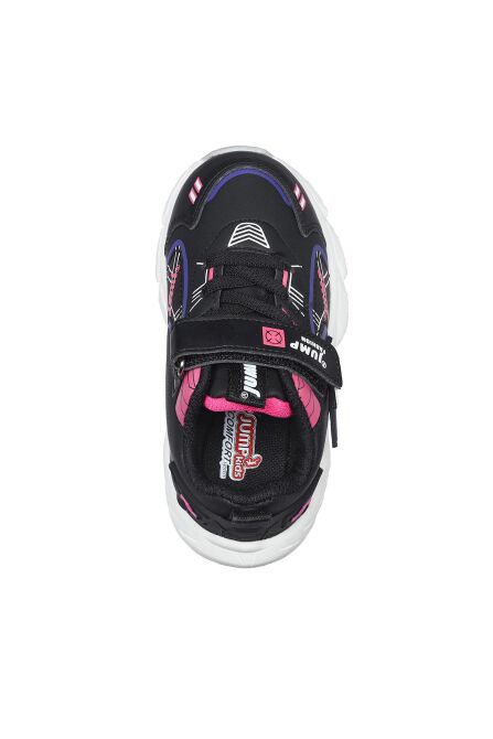 26982 Cırtlı Siyah - Fuşya Kız Çocuk Sneaker Günlük Spor Ayakkabı - 3