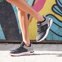 Jump - Jump 27342 Siyah - Somon Pembe Günlük Yürüyüş Koşu Kadın Spor Ayakkabı (1)