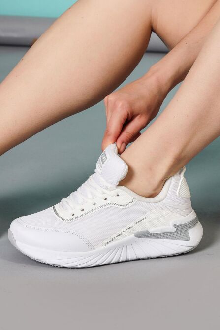 27346 Beyaz Kadın Sneaker Günlük Spor Ayakkabı - 3