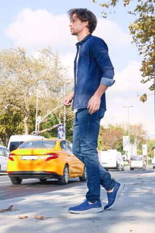 27361 Slip-On Lacivert Erkek Casual Günlük Spor Ayakkabı - 4