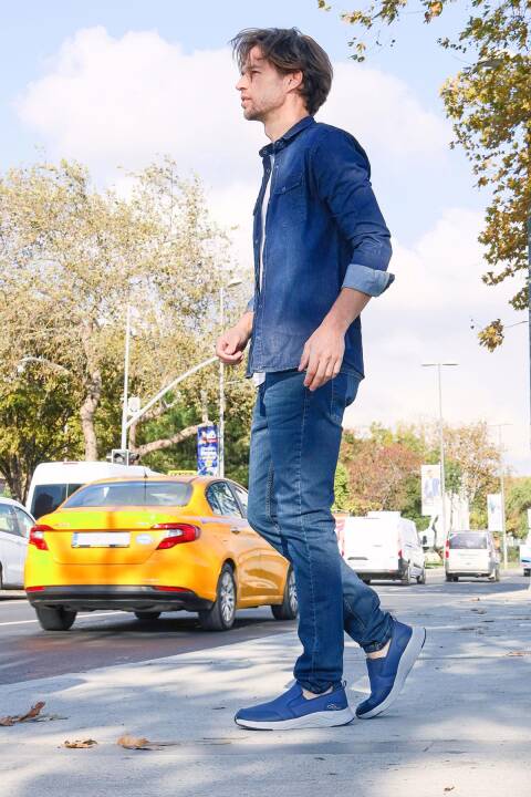 27361 Slip-On Lacivert Erkek Casual Günlük Spor Ayakkabı - 4
