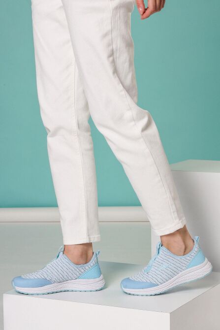 27378 Slip-On Bebe Mavi Kadın Sneaker Günlük Spor Ayakkabı - 2