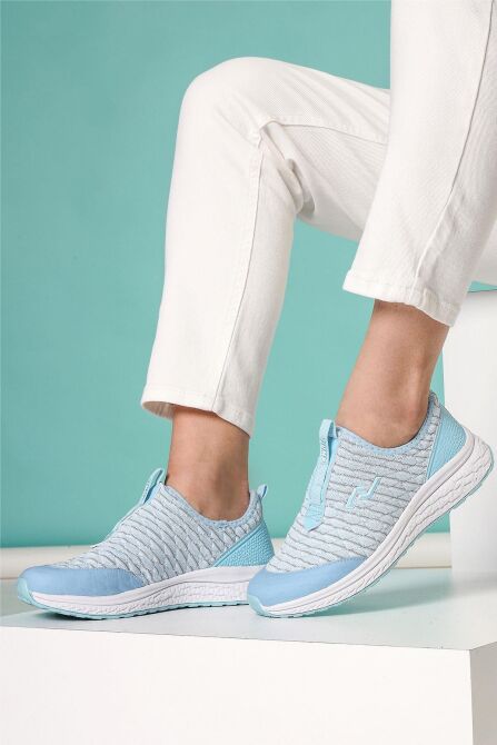 27378 Slip-On Bebe Mavi Kadın Sneaker Günlük Spor Ayakkabı - 3