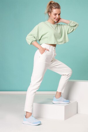 27378 Slip-On Bebe Mavi Kadın Sneaker Günlük Spor Ayakkabı - 5