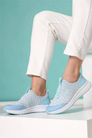 27378 Slip-On Bebe Mavi Kadın Sneaker Günlük Spor Ayakkabı - 3