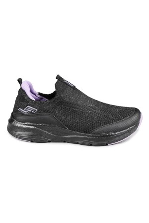 27381 Slip-On Siyah - Lila Kadın Sneaker Günlük Spor Ayakkabı - Jump