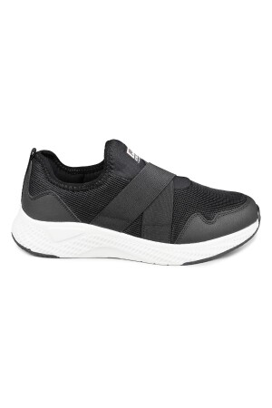 27384 Slip-On Siyah - Beyaz Kadın Sneaker Günlük Spor Ayakkabı - Jump