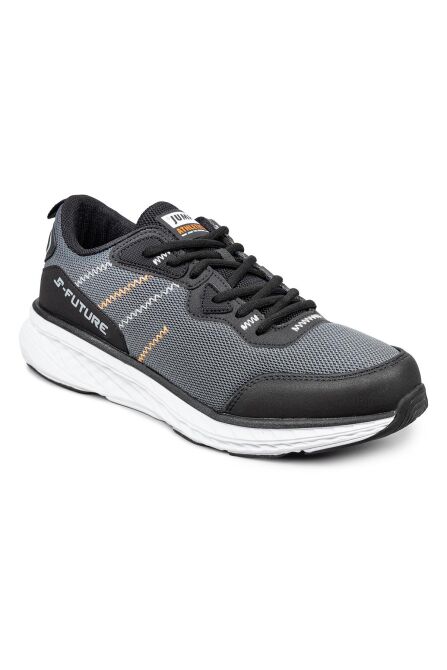 27401 Siyah - Gri Erkek Sneaker Günlük Spor Ayakkabı - 5