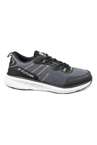 27401 Siyah - Gri Erkek Sneaker Günlük Spor Ayakkabı - Jump