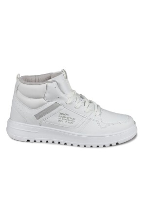 27430 Yüksek Bilekli Beyaz Erkek Sneaker Günlük Spor Ayakkabı 