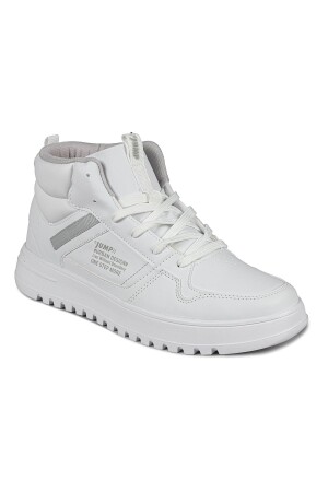 27430 Yüksek Bilekli Beyaz Erkek Sneaker Günlük Spor Ayakkabı - 4