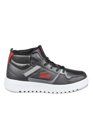 27430 Yüksek Bilekli Siyah - Beyaz Erkek Sneaker Günlük Spor Ayakkabı 