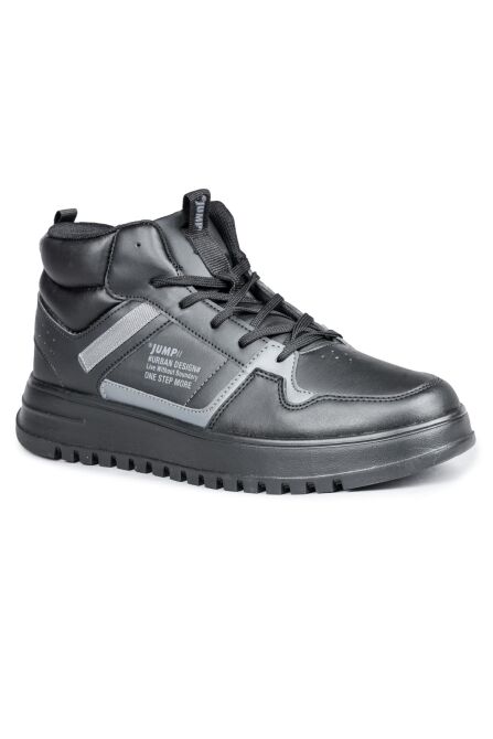 27430 Yüksek Bilekli Siyah Erkek Sneaker Günlük Spor Ayakkabı - 6
