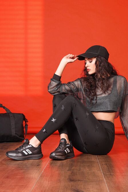 27606 Siyah Kadın Sneaker Günlük Spor Ayakkabı - 3