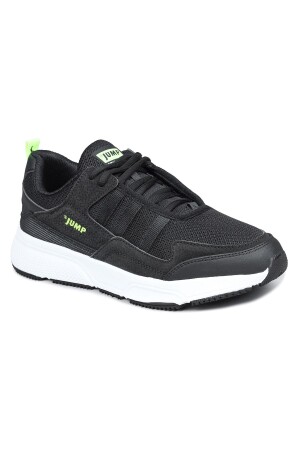 27693 Siyah - Neon Yeşil Erkek Sneaker Günlük Spor Ayakkabı - 2