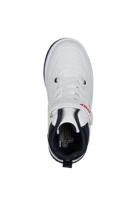27758 Cırtlı Yüksek Bilekli Beyaz - Lacivert Üniseks Çocuk Sneaker Günlük Spor Ayakkabı - 7