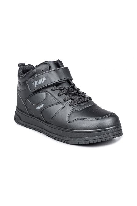 27758 Cırtlı Yüksek Bilekli Siyah Üniseks Çocuk Sneaker Günlük Spor Ayakkabı - 6
