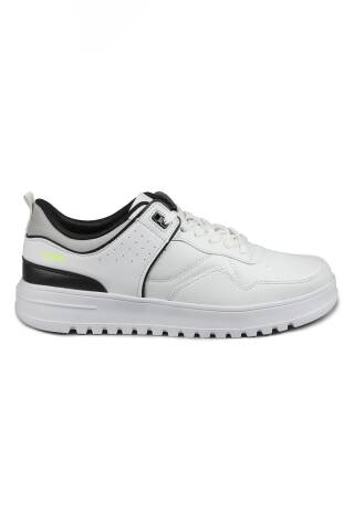 27762 Beyaz - Siyah Erkek Sneaker Günlük Spor Ayakkabı - Jump