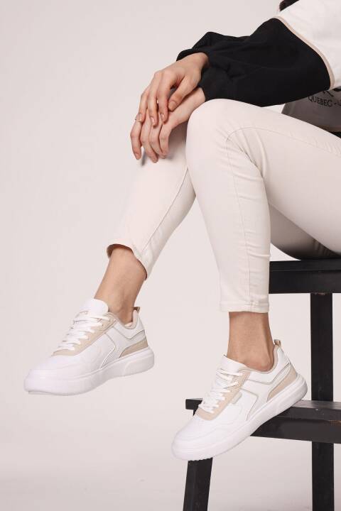 27783 Beyaz Kadın Sneaker Günlük Spor Ayakkabı - 3