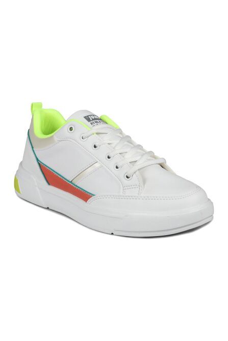 27792 Beyaz - Neon Yeşil Kadın Sneaker Günlük Spor Ayakkabı - 6
