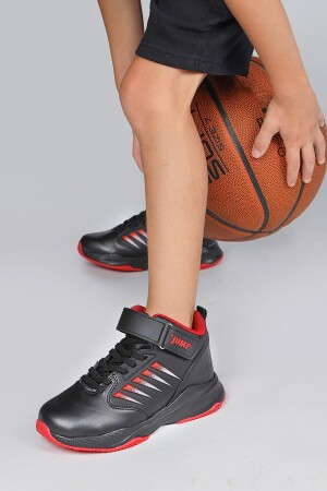 27800 Siyah - Kırmızı Üniseks Çocuk Basketbol Spor Ayakkabısı - 3