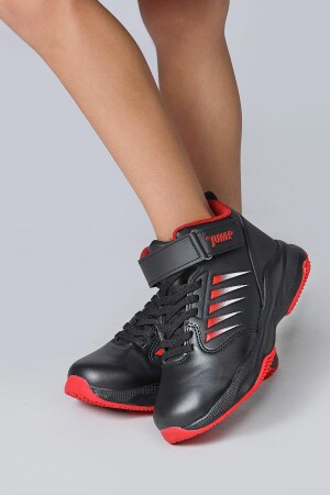 27800 Siyah - Kırmızı Üniseks Çocuk Basketbol Spor Ayakkabısı - 4