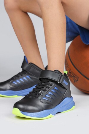 27800 Siyah - Mavi Üniseks Çocuk Basketbol Spor Ayakkabısı - Jump (1)