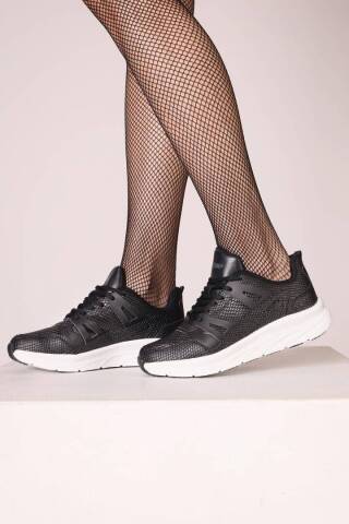 27878 Siyah - Beyaz Kadın Sneaker Günlük Spor Ayakkabı - Jump (1)