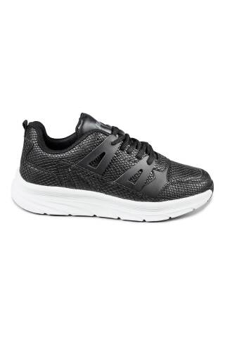 27878 Siyah - Beyaz Kadın Sneaker Günlük Spor Ayakkabı - Jump