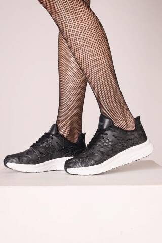 27878 Siyah - Beyaz Kadın Sneaker Günlük Spor Ayakkabı - Jump (1)