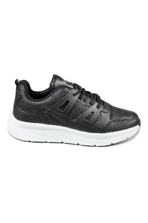 27878 Siyah - Beyaz Kadın Sneaker Günlük Spor Ayakkabı - 1