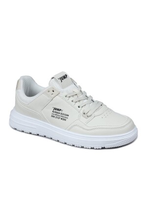 27952 Bej - Beyaz Erkek Sneaker Günlük Spor Ayakkabı - Jump (1)