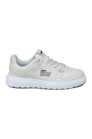 27952 Bej - Beyaz Erkek Sneaker Günlük Spor Ayakkabı - Jump