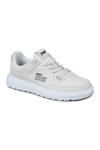 27952 Bej - Beyaz Erkek Sneaker Günlük Spor Ayakkabı - Jump (1)