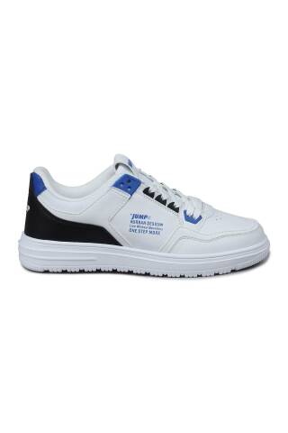 27952 Beyaz - Siyah Erkek Sneaker Günlük Spor Ayakkabı - Jump